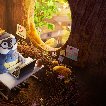 Bluetit Desk 220Ppi A4 Landscape